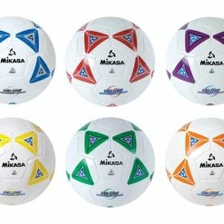 Mikasa Size 5 Deluxe Cushioned Soccer Ball, Ages 12 And Up, 27 Inch Diameter, Set Of 6, Assorted Colors