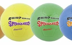 Champion Rhino Skin Super Squeeze Soccer Balls, Set Of 6 Colors