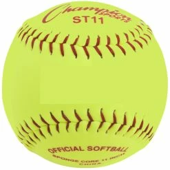 Champion Sports Champion Safety Softball, 11 Inches, Yellow, Pack Of 12