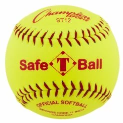 Champion Sports Champion Safety Softball, 12 Inches, Yellow, Pack Of 12