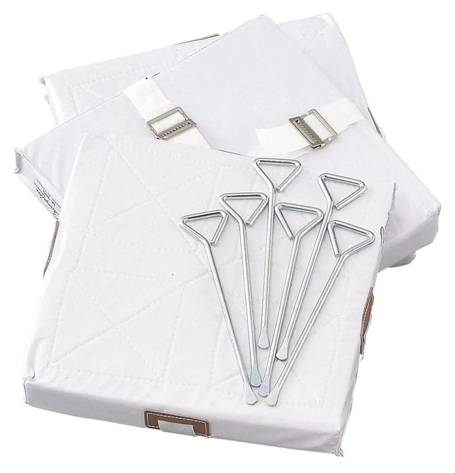 Champion Sports Champion Foam Filled Quilted Cover Base, Set Of 3, White