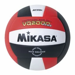 Mikasa VQ2000 Plus NFHS Volleyball, Size 5, Red/White/Black