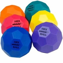 Shield Hex Balls, Set Of 6, Assorted Colors