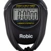 Robic SC-539 Water Resistant Event And Split Time 2 Memory Stopwatch, Black