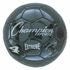 Champion Sports Extreme Series Size 4 Soccer Ball, Black