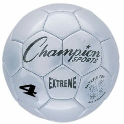 Champion Sports Extreme Series Size 4 Soccer Ball, Silver
