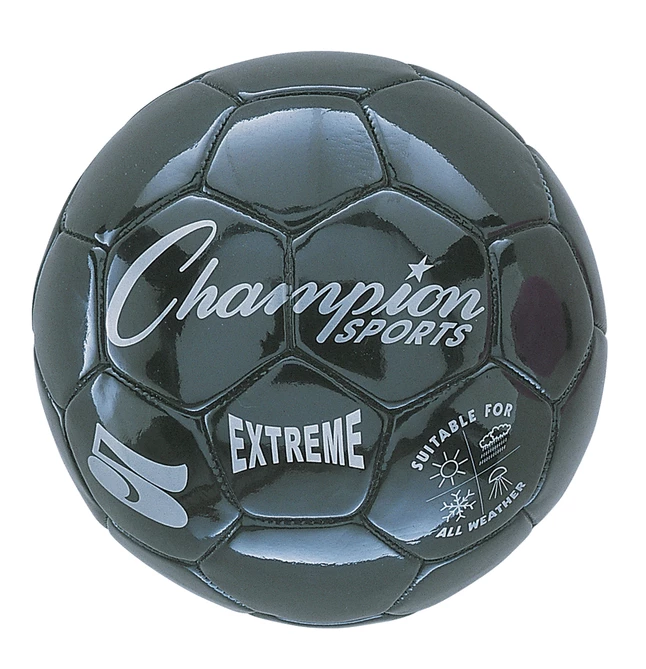 Champion Sports Extreme Series Size 5 Soccer Ball, Black 1 Champion Sports Extreme Series Size 5 Soccer Ball, Black