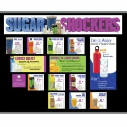Visualz Sugar Shockers Drinks Bulletin Board Kit, 16 Pieces