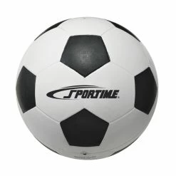 Sportime Size 4 Soccer Ball, Black/White