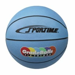 Sportime Gradeball Rubber Basketball, 27 Inches, Junior Size 5, Blue