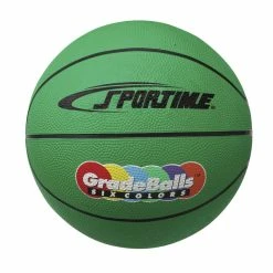 Sportime Gradeball Mini Basketball, 11 Inches, Green, Rubber