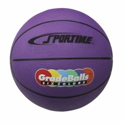 Sportime Gradeball Rubber Basketball, 27 Inches, Junior Size 5, Violet