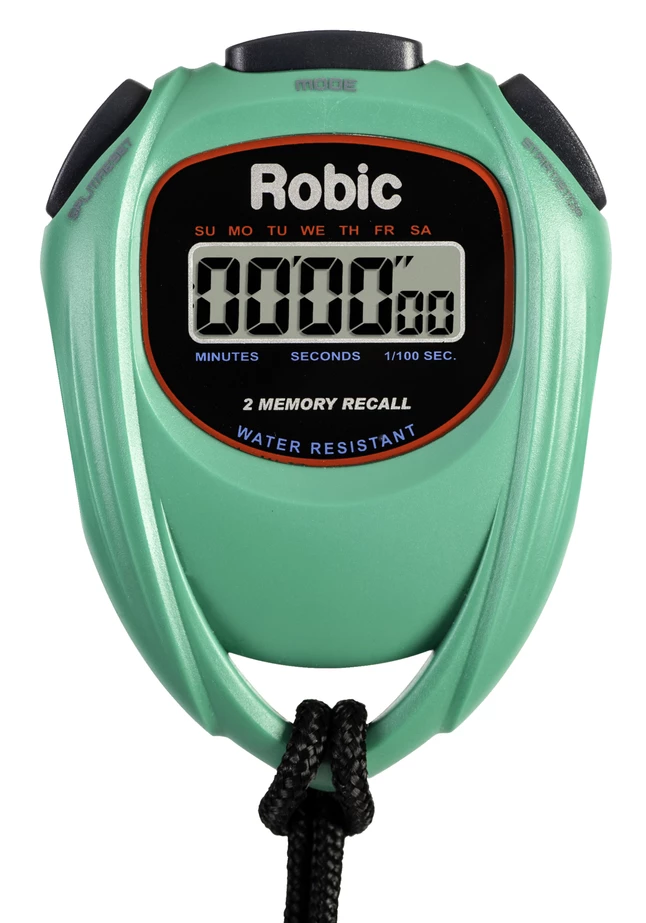 Robic SC-429 Water Resistant All Purpose Stopwatch, Green 1 Robic SC-429 Water Resistant All Purpose Stopwatch, Green