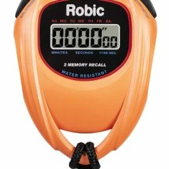 Robic SC-429 Water Resistant All Purpose Stopwatch, Orange