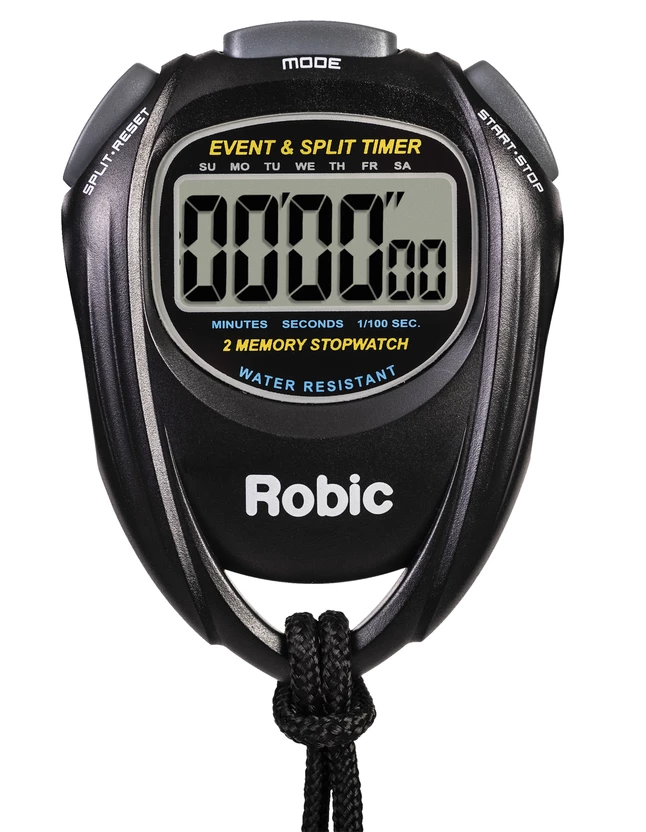 Robic SC-429 Water Resistant All Purpose Stopwatch, Black 1 Robic SC-429 Water Resistant All Purpose Stopwatch, Black