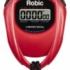 Robic SC-429 Water Resistant All Purpose Stopwatch, Red