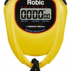 Robic SC-429 Water Resistant All Purpose Stopwatch, Yellow