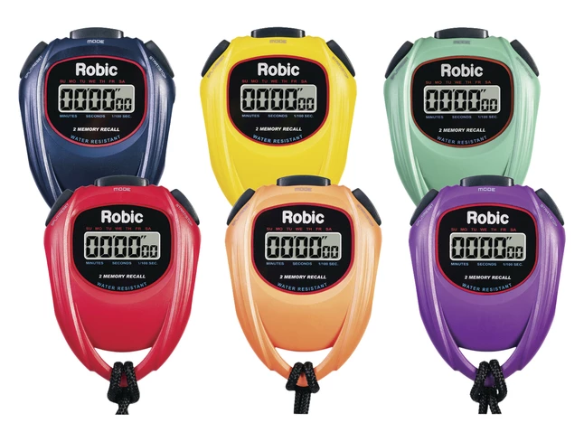 Robic SC-429 Water Resistant All Purpose Stopwatch, Set Of 6 1 Robic SC-429 Water Resistant All Purpose Stopwatch, Set Of 6