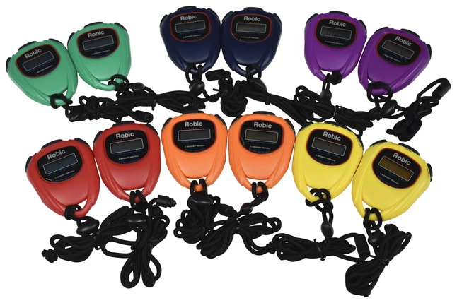 Robic SC-429 Water Resistant All Purpose Stopwatches With Case, Set Of 12 2 Robic SC-429 Water Resistant All Purpose Stopwatches With Case, Set Of 12 - Image 2