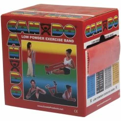 CanDo Exercise Band, Light Band, 50 Yards, Red