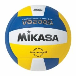 Mikasa VQ2000 Plus NFHS Volleyball, Size 5, Royal Blue/Gold/White