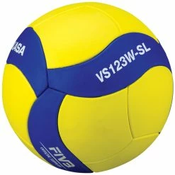 Mikasa VS123WSL Size 5 Official Super Lightweight Training Volleyball, Yellow/Blue