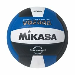 Mikasa VQ2000 Plus NFHS Volleyball, Size 5, Royal Blue/Black/White
