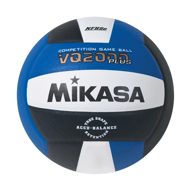 Mikasa VQ2000 Plus NFHS Volleyball, Size 5, Royal Blue/Black/White