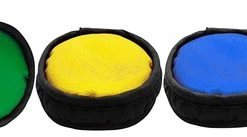 Shield Rainbow Bean Bag Pucks, Assorted Colors, Set Of 6