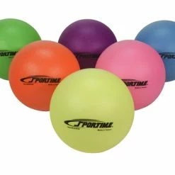 Sportime Tactile Neon Techno-Coat Foam Balls, 6-1/4 Inch, Set Of 6, Assorted Colors