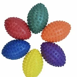 Sportime PVC Massage Football, Assorted Colors, Set Of 6