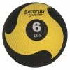 Aeromat Deluxe Medicine Ball, 6 Pounds, Black And Yellow