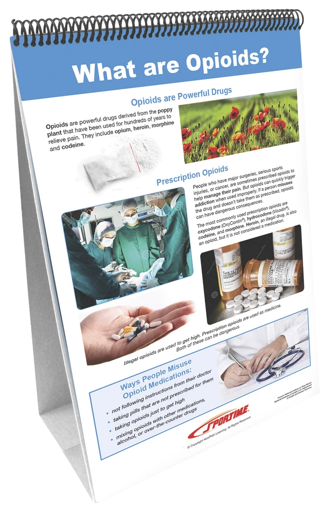 Sportime All About Opioid Drugs Flip Chart Set, Grades 5 To 12