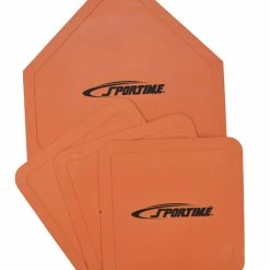 Sportime Throw-Down Bases And Home Plate, Orange, Set Of 4