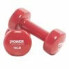 Power Systems Power System Deluxe Vinyl Dumbbells, 10 Pounds, Red, Pair