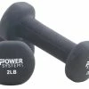 Power Systems Premium Neoprene Dumbbells, 2 Pounds, Black