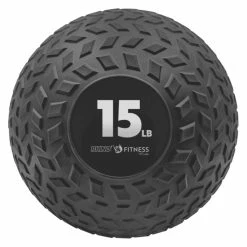 Champion Sports Rhino Fitness Slam Ball, 15 Pounds, 9 Inch Diameter, Black