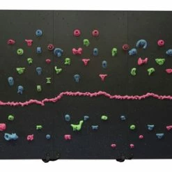 Everlast Climbing Black Light Traverse Wall Package, 4x8 Feet With 2 Inch Mats